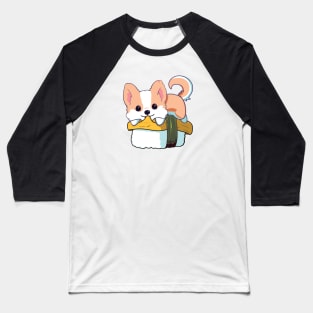 Corgi on a tamago sushi Baseball T-Shirt